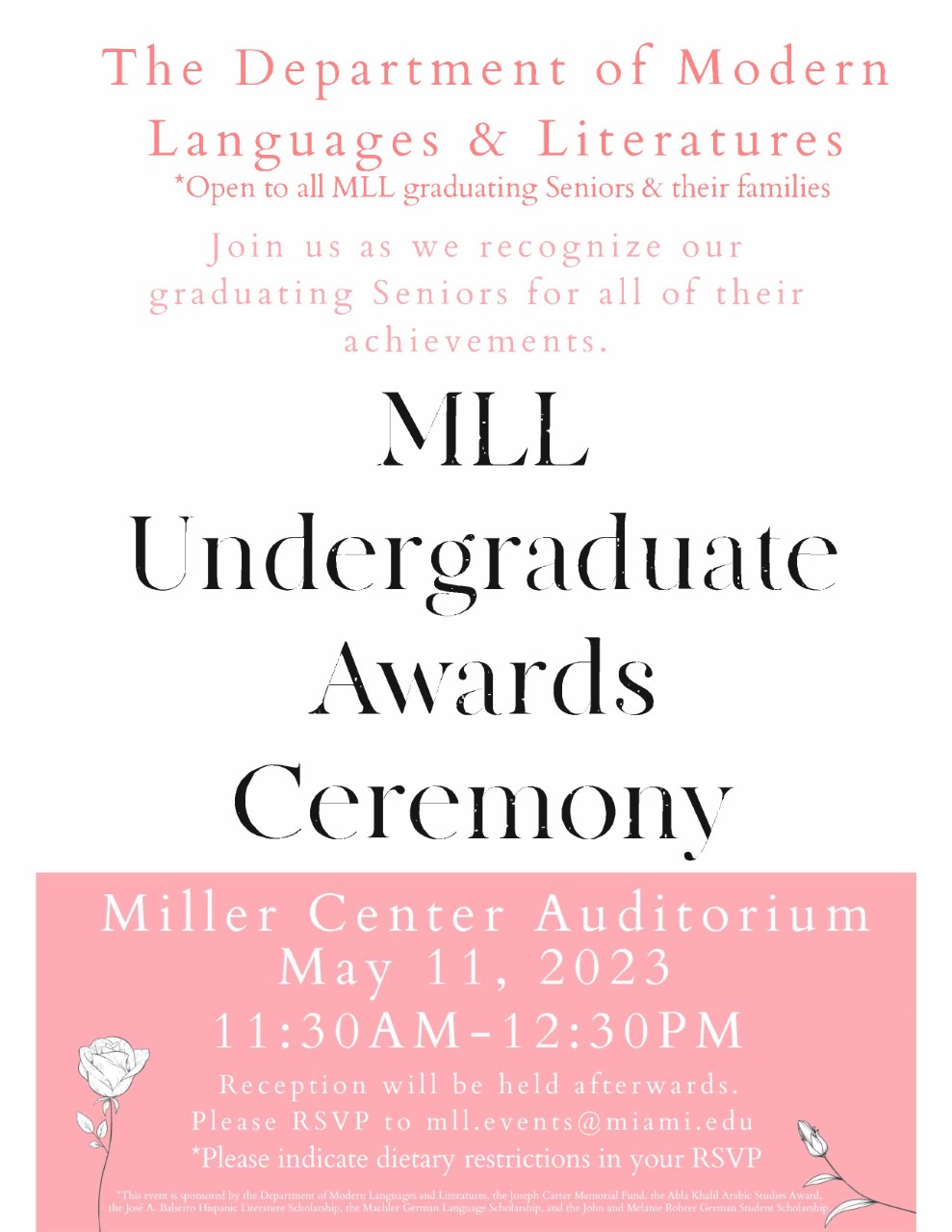 undergraduate award ceremony flyer